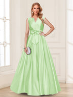 Gina Mae Mint Green front view mother of the bride dress
