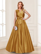 Gina Mae Gold back view mother of the bride dress