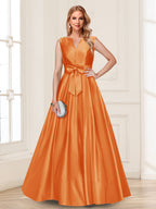 Gina Mae Orange front view mother of the bride dress