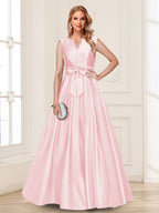 Gina Mae Pearl Pink back view mother of the bride dress