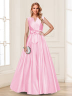 Gina Mae Rose Pink front view mother of the bride dress