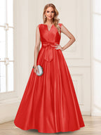 Gina Mae Red front view mother of the bride dress