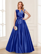 Gina Mae Royal Blue side view mother of the bride dress