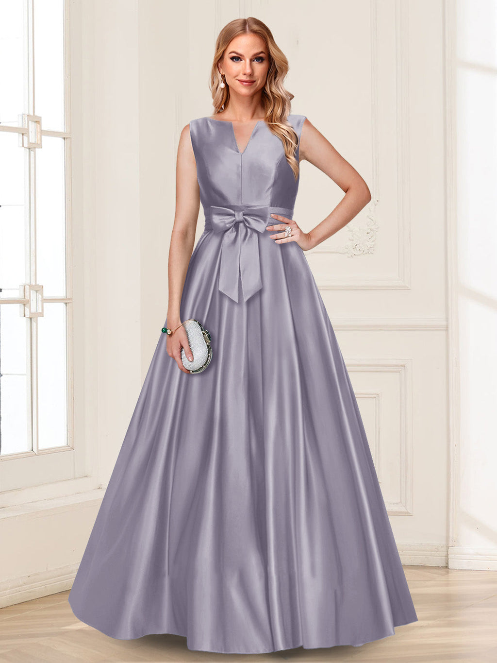 Gina Mae Wisteria back view mother of the bride dress