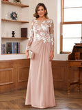 Rosaline Hope Blush front view mother of the bride dress