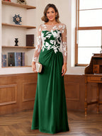 Rosaline Hope Emerald front view mother of the bride dress