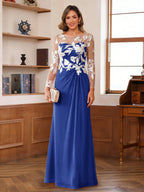 Evelyne royal blue alternate front view 2 mother of the bride dress