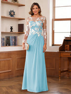 Rosaline Hope Sky Blue back view mother of the bride dress