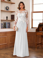 Evelyne ivory front view mother of the bride dress