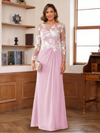 Rosaline Hope Rose Pink front view mother of the bride dress