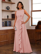 Georgiana Moss Dusty Rose back view mother of the bride dress