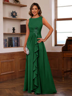 Georgiana Moss Emerald front view mother of the bride dress