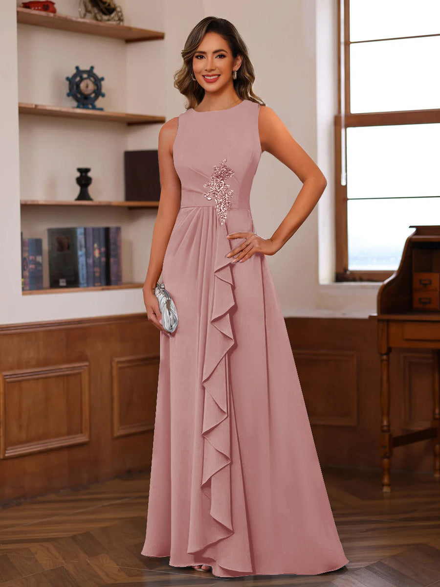 Georgiana Moss Mauve front view mother of the bride dress
