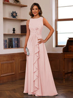 Georgiana Moss Pearl Pink back view mother of the bride dress