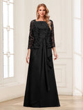Georgina Faye Black front view mother of the bride dress