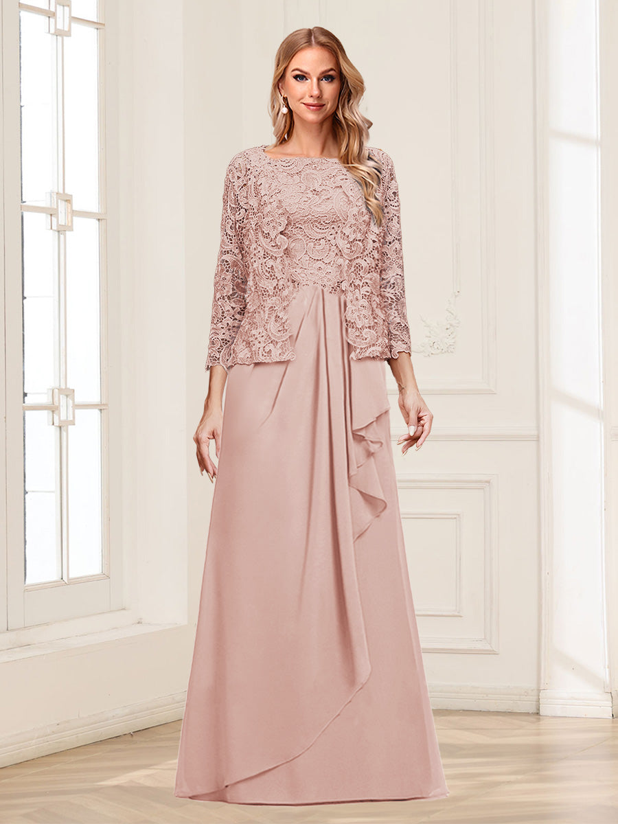 Georgina Faye Blush front view mother of the bride dress