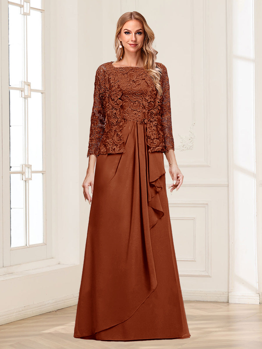 Georgina Faye Burnt Orange front view mother of the bride dress