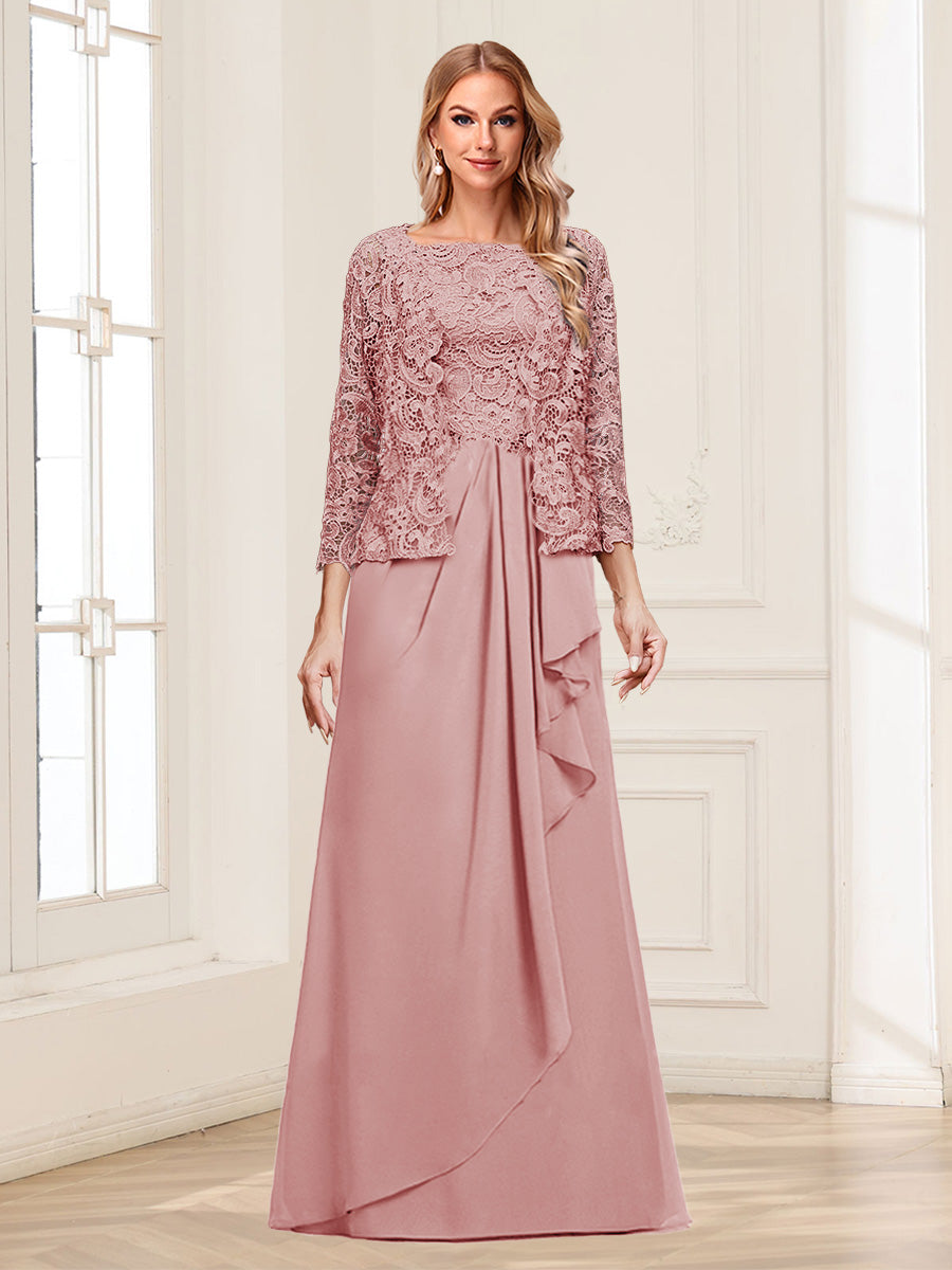Maelys dusty rose alternate front view 2 mother of the bride dress