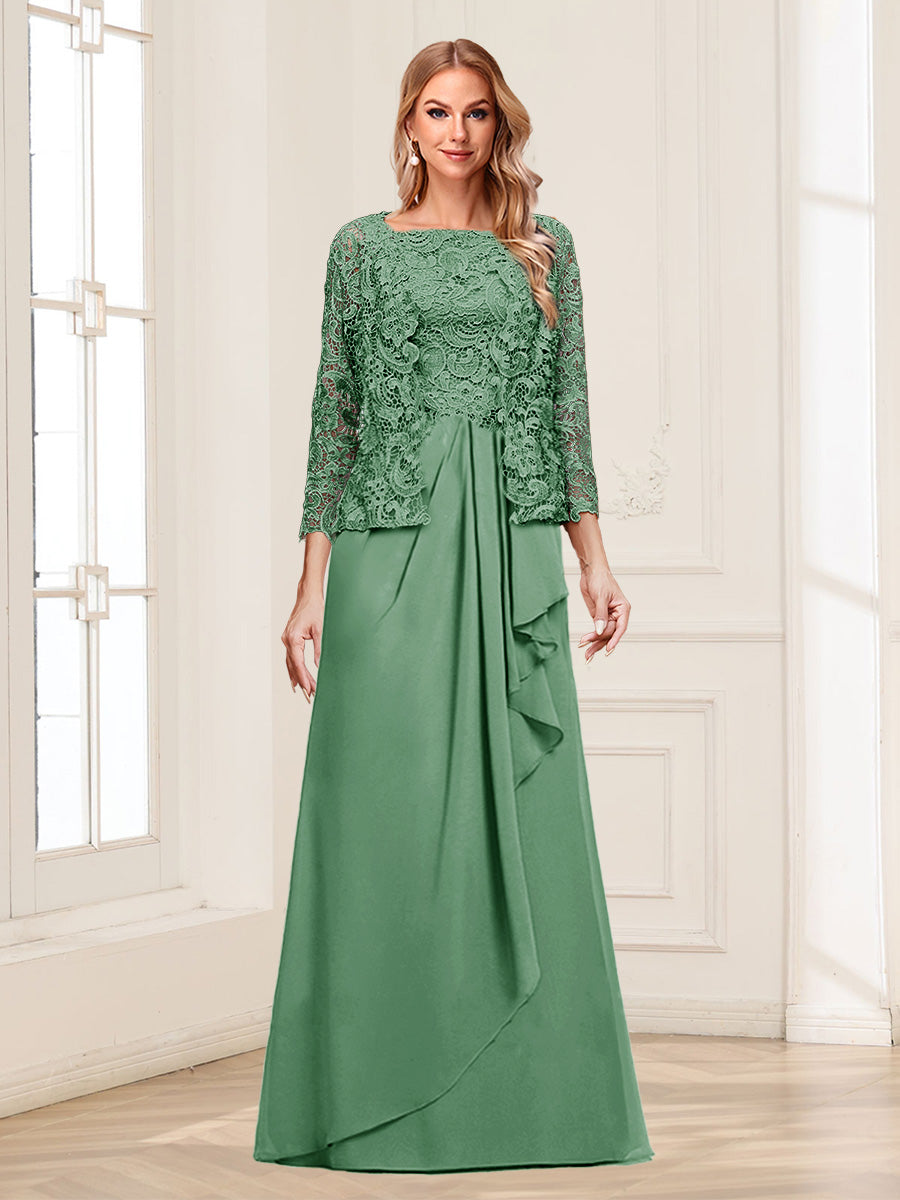 Georgina Faye Eucalyptus front view mother of the bride dress