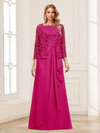 Georgina Faye Fuchsia back view mother of the bride dress