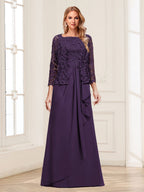 Georgina Faye Grape front view mother of the bride dress