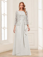 Maelys ivory front view mother of the bride dress