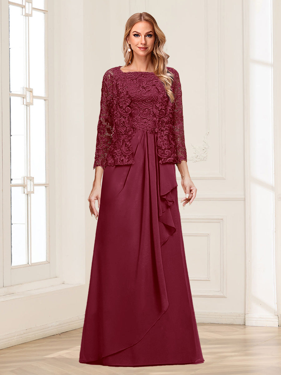 Maelys burgundy alternate front view 2 mother of the bride dress