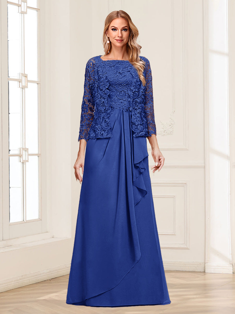 Georgina Faye Royal Blue back view mother of the bride dress