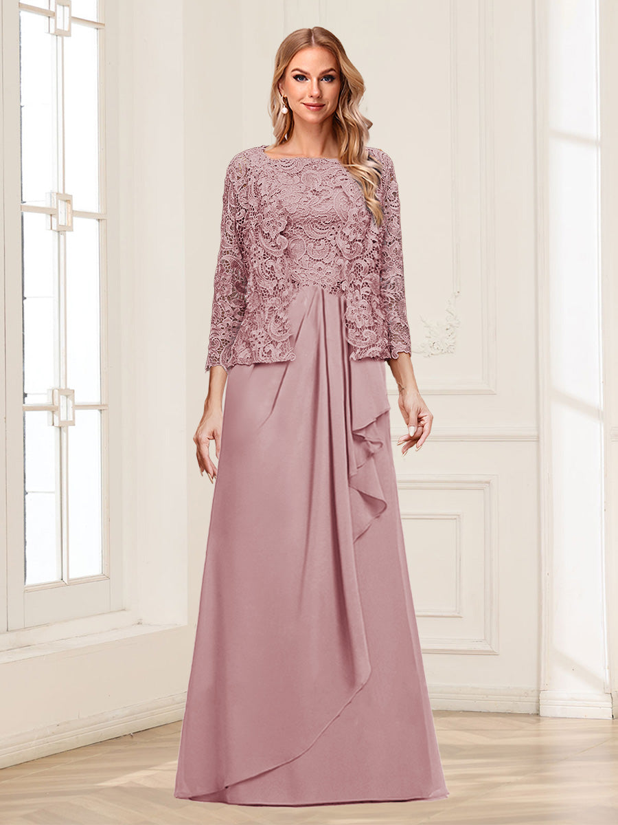 Maelys mauve front view mother of the bride dress