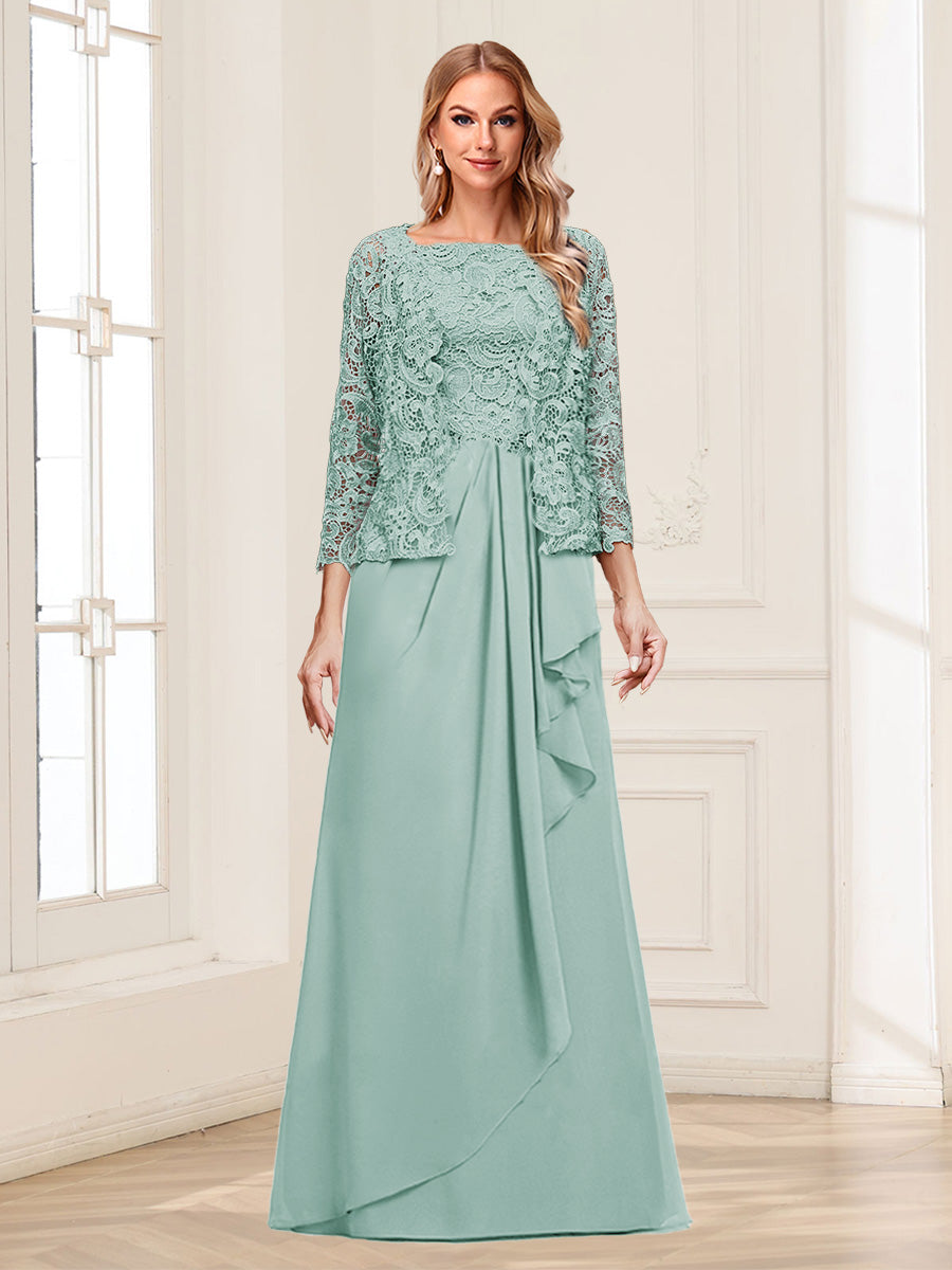 Georgina Faye Pool Blue front view mother of the bride dress