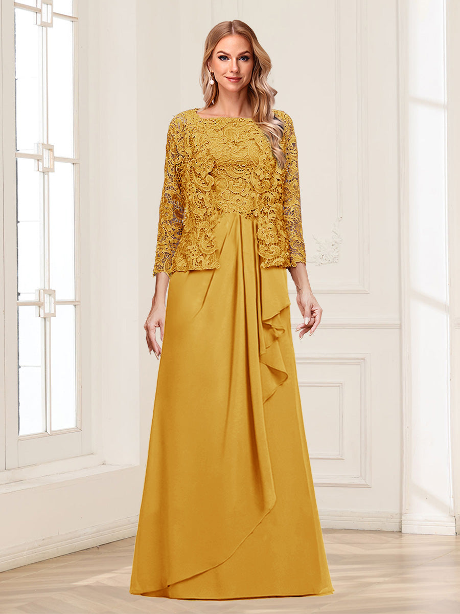 Maelys gold alternate front view 2 mother of the bride dress