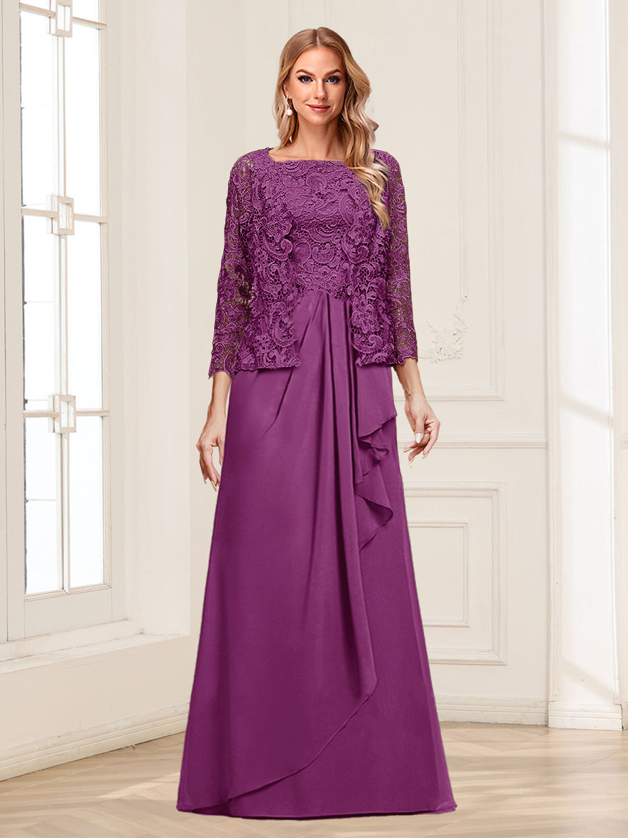 Maelys orchid front view mother of the bride dress