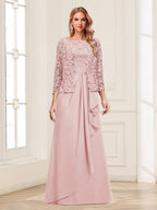 Georgina Faye Pearl Pink back view mother of the bride dress