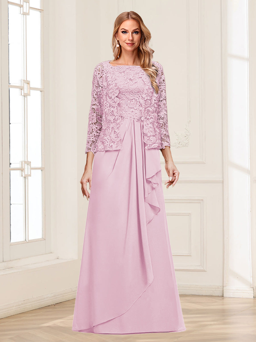 Georgina Faye Rose Pink front view mother of the bride dress