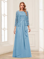Maelys sky blue alternate front view 3 mother of the bride dress