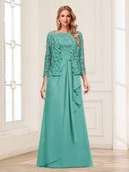 Maelys pool blue alternate front view 3 mother of the bride dress