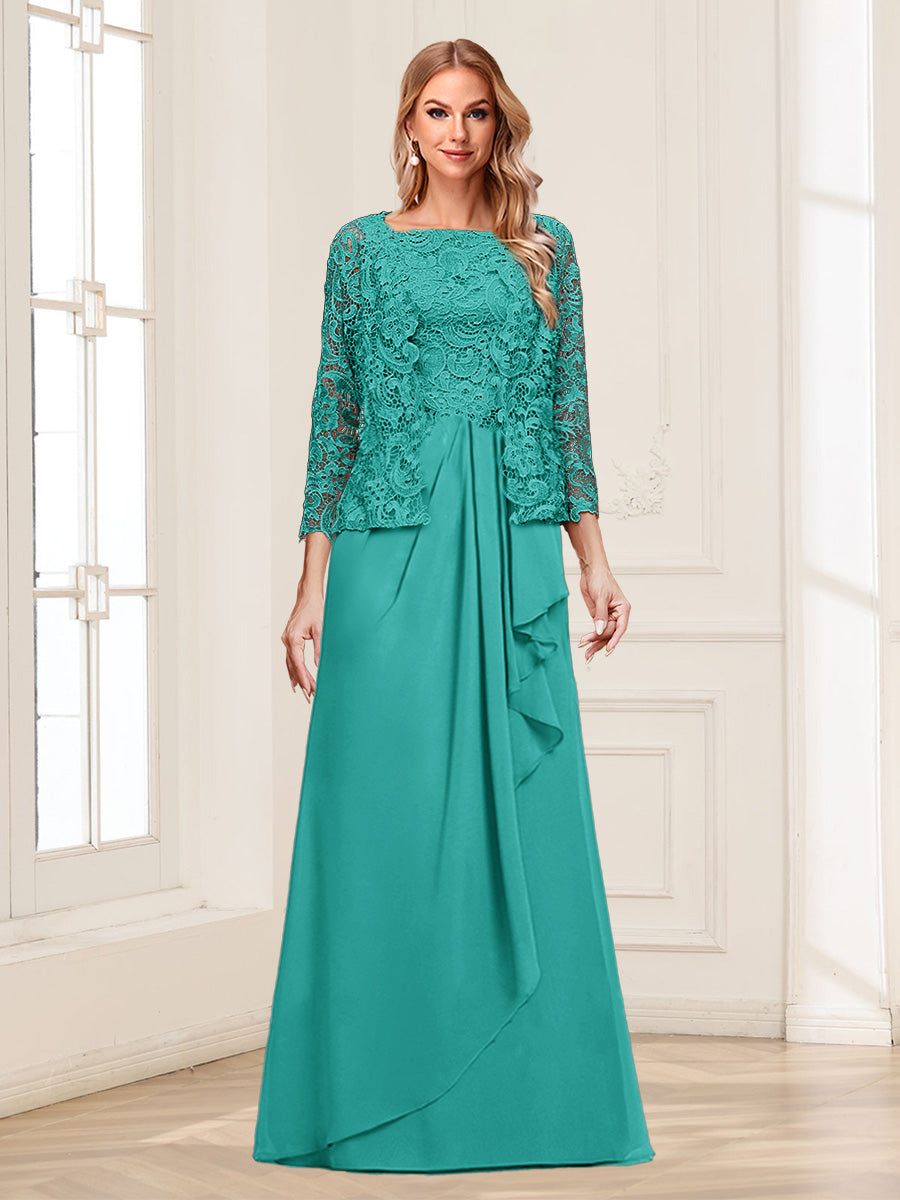 Georgina Faye Turquoise back view mother of the bride dress
