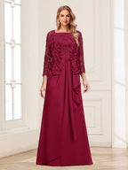 Maelys burgundy alternate front view 3 mother of the bride dress