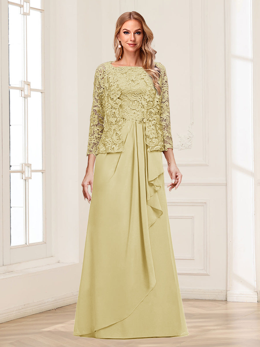 Georgina Faye Yellow front view mother of the bride dress