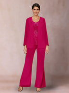Marina Claire Fuchsia back view mother of the bride dress
