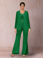 Marina Claire Forest Green front view mother of the bride dress