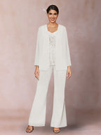 Marina Claire Ivory back view mother of the bride dress
