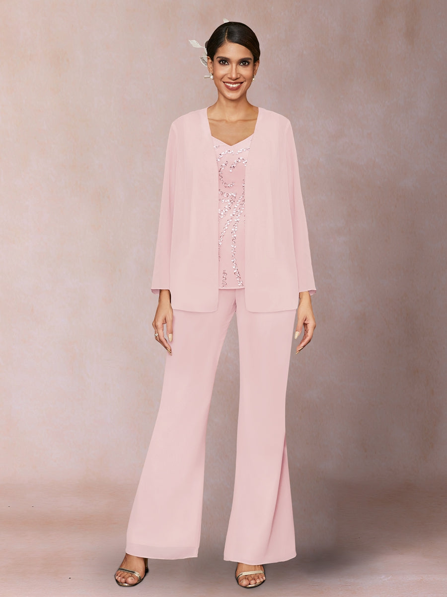 Marina Claire Pearl Pink back view mother of the bride dress