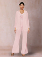 Marina Claire Pearl Pink back view mother of the bride dress