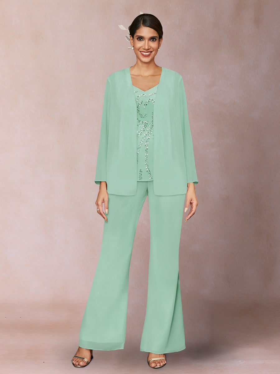 Marina Claire Mint Green front view mother of the bride dress