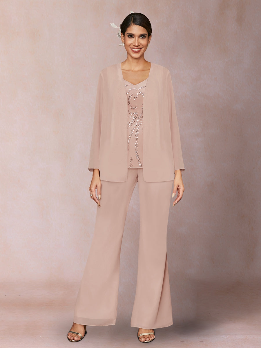 Marina Claire Peach front view mother of the bride dress
