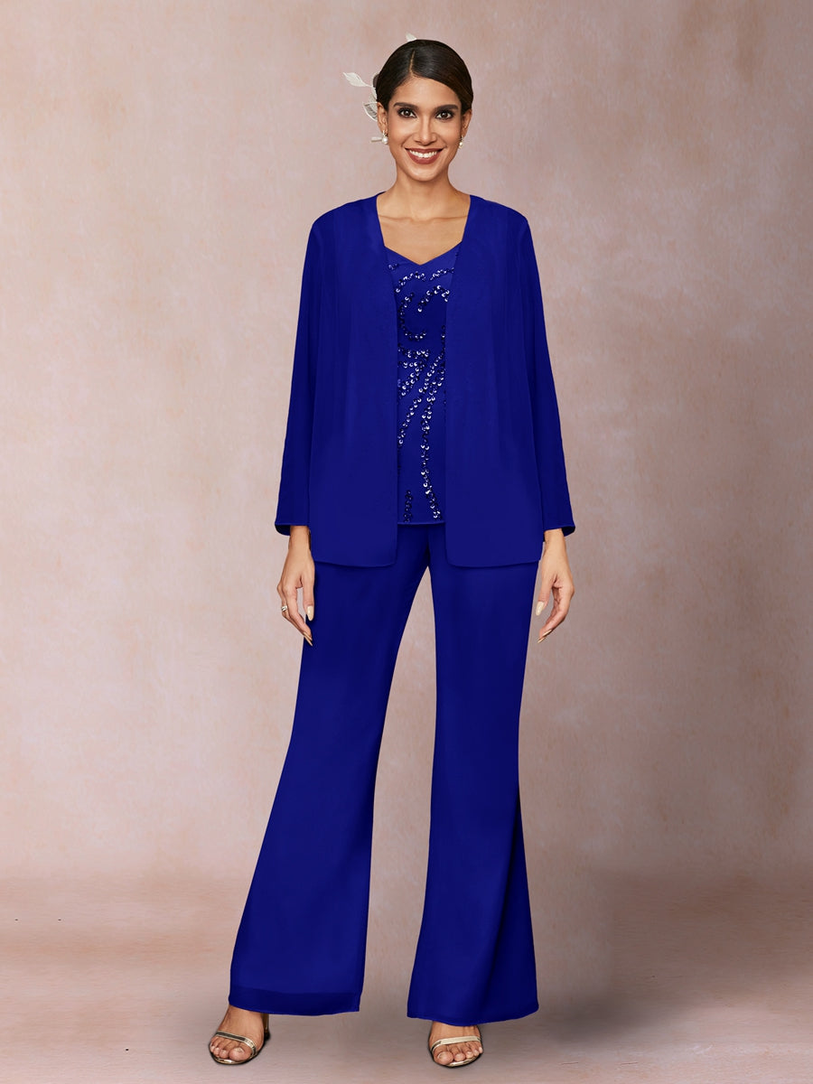 Marina Claire Royal Blue back view mother of the bride dress