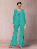Marina Claire Turquoise back view mother of the bride dress