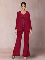 Marina Claire Burgundy back view mother of the bride dress
