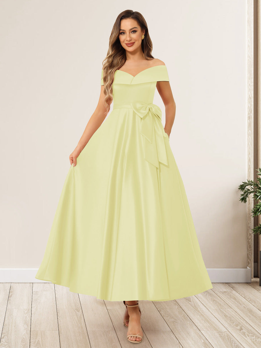 Evania Daffodil front view wedding guest dress